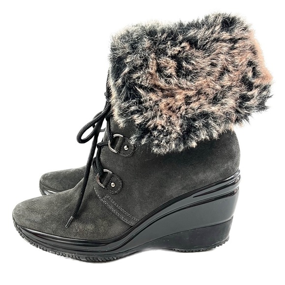 Aquatalia “Brass” Fold Down Wedge Boots - Size 9 - Picture 1 of 13